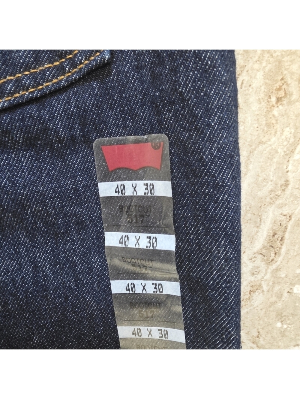 LEVI'S 517 Jeans Mens Bootcut Fit Dark Denim Size 40 X 30 Minimalist Work Preppy - Picture 6 of 8